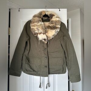 FUR TRIMMED ARMY JACKET